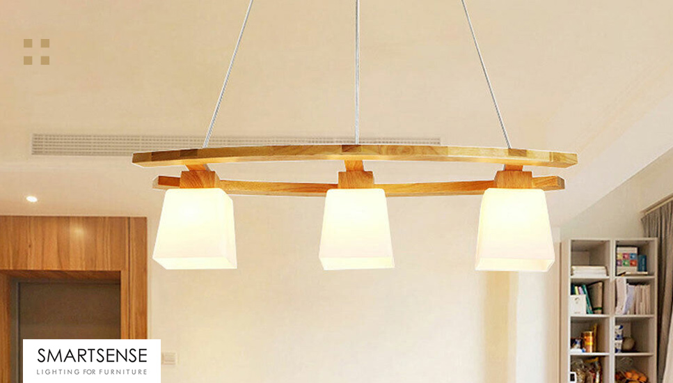 لوستر چوبی برای پذیرایی