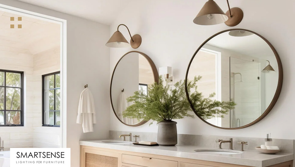 نمونه انواع چراغ بالای آینه دستشویی