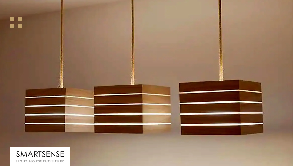 عکس لوستر چوبی آشپزخانه