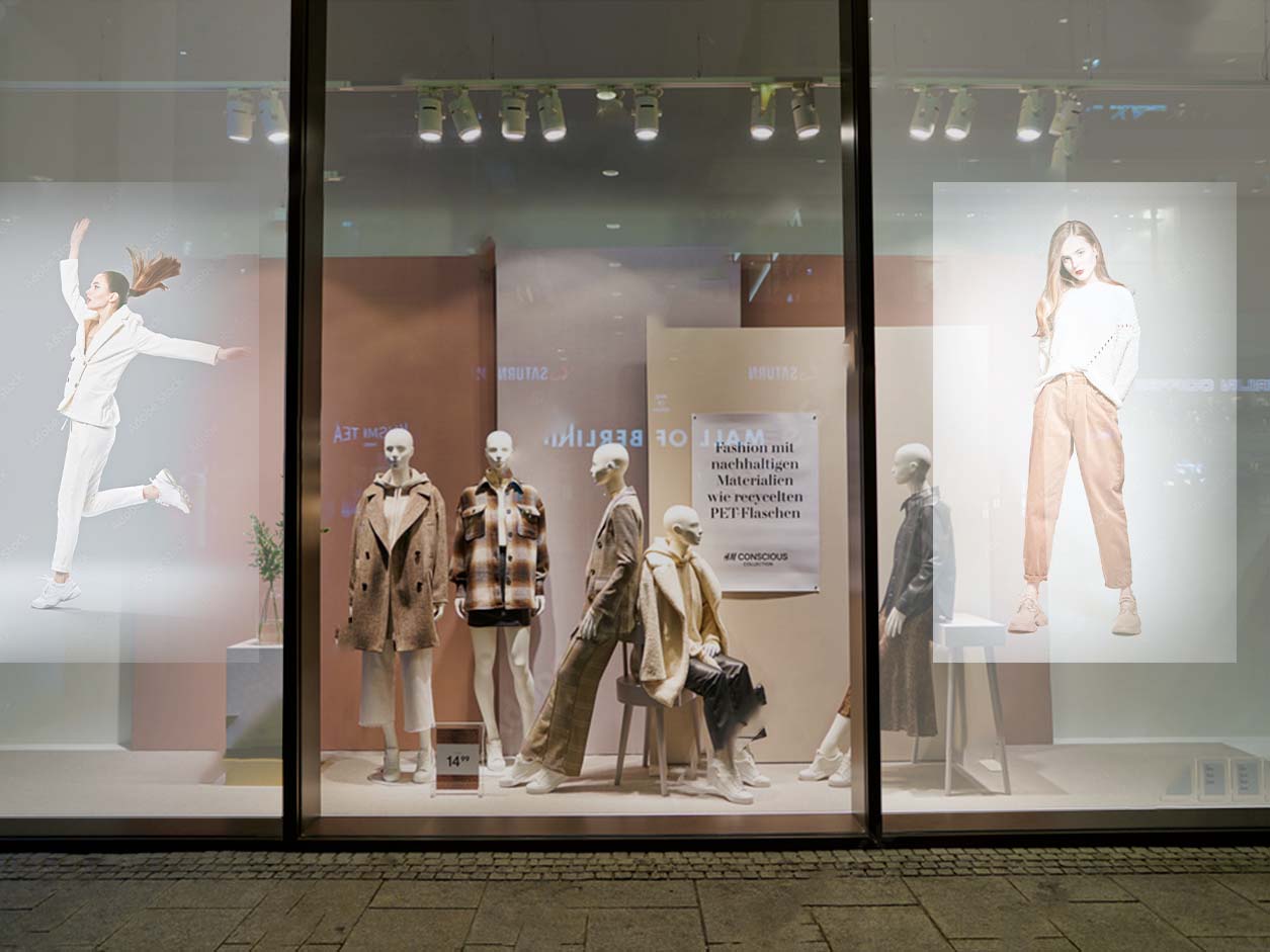 چگونه شیشه ویترین فروشگاه یا پنجره را به نمایشگر تبلیغاتی تبدیل کنیم؟