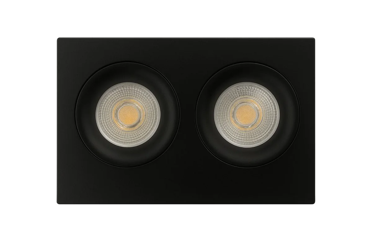 قاب هالوژن دوتایی آلومینیوم مدل SM167