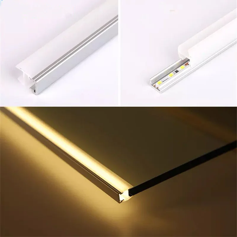 شلف و طبقه شیشهای نوری ال ای دی